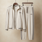 Men's Ribbed Full-Zip Tracksuit Set