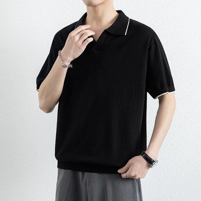 Men's Ribbed Hem Polo Shirt