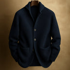 Men's Ribbed Knit Shawl Collar Cardigan