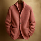 Men's Ribbed Knit Shawl Collar Cardigan