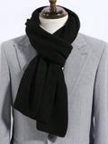 Men's Ribbed Knit Winter Scarf