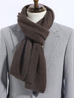 Men's Ribbed Knit Winter Scarf