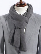 Men's Ribbed Knit Winter Scarf