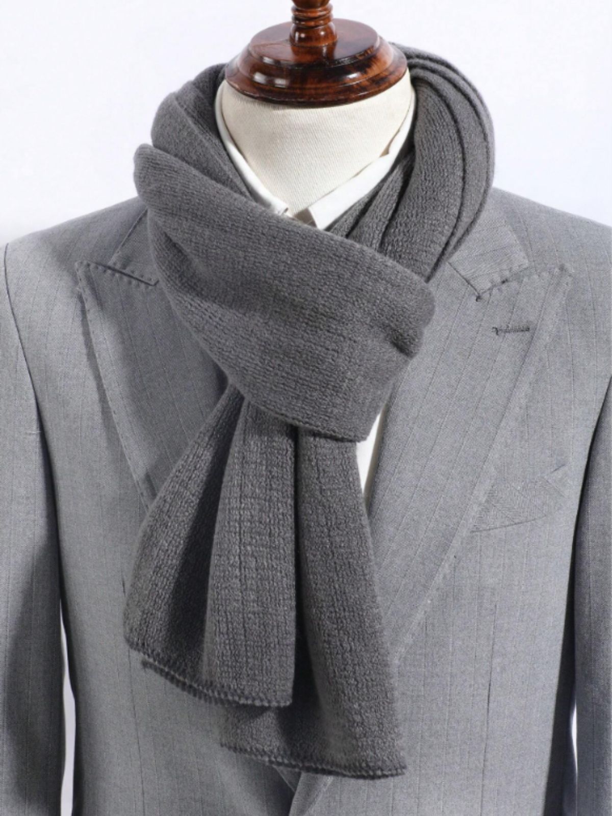 Men's Ribbed Knit Winter Scarf
