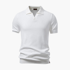 Men's Ribbed Polo and Cargo Shorts Set