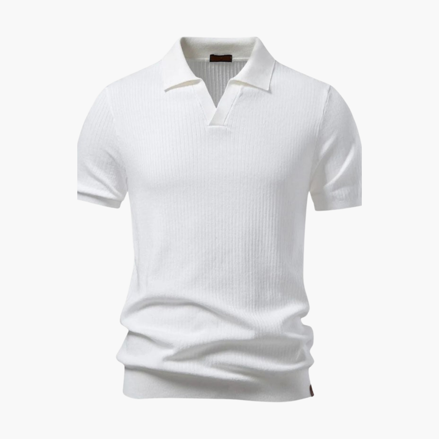 Men's Ribbed Polo and Cargo Shorts Set