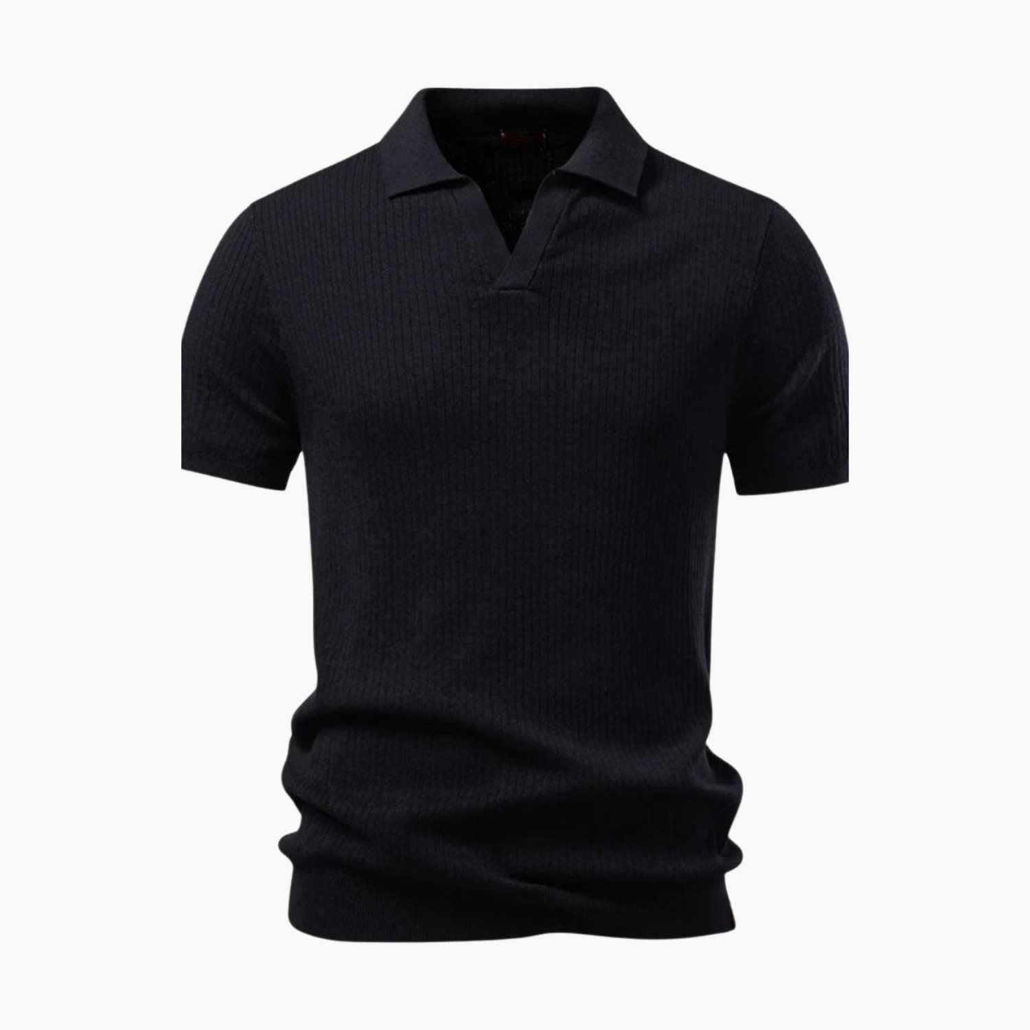 Men's Ribbed Polo and Cargo Shorts Set