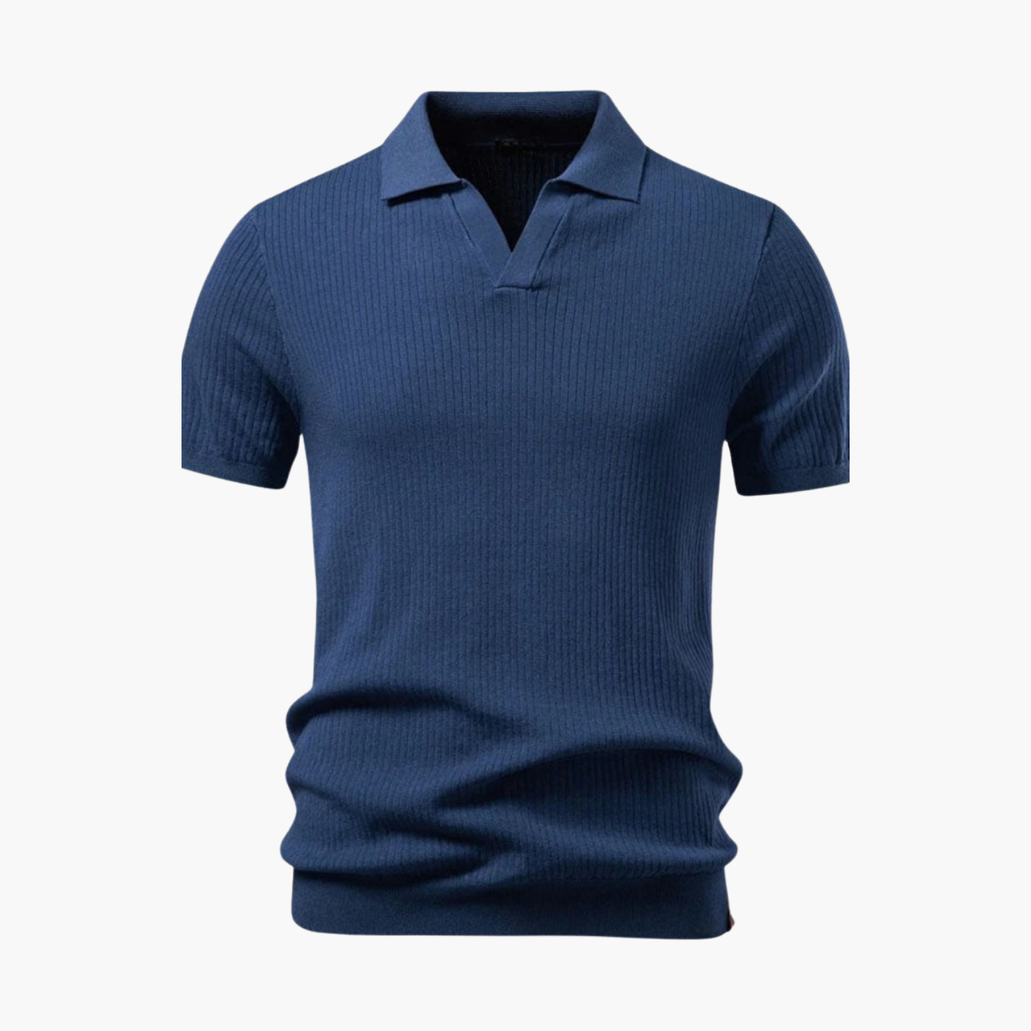 Men's Ribbed Polo and Cargo Shorts Set