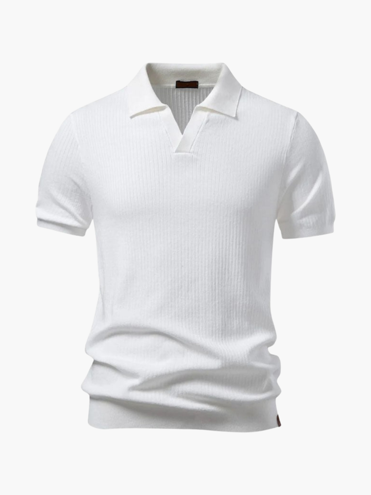 Men's Ribbed Polo and Drawstring Pants Set