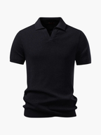 Men's Ribbed Polo and Drawstring Pants Set