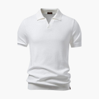 Men's Ribbed Polo and Pleated Shorts Set