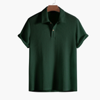 Men's Ribbed Polo and Tailored Shorts Set