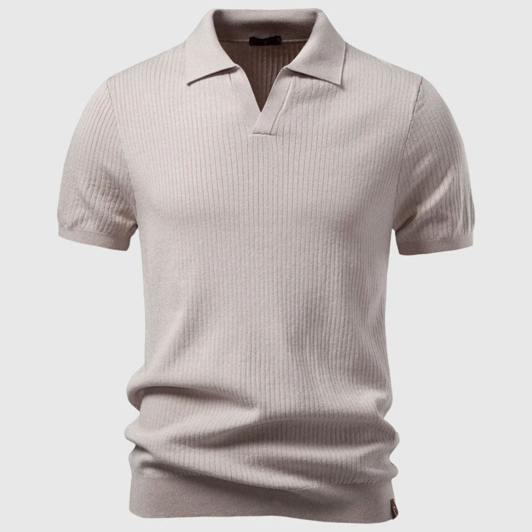 Men's Ribbed Polo Shirt