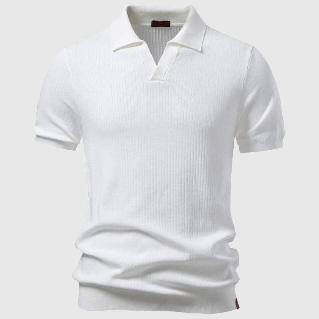 Men's Ribbed Polo Shirt