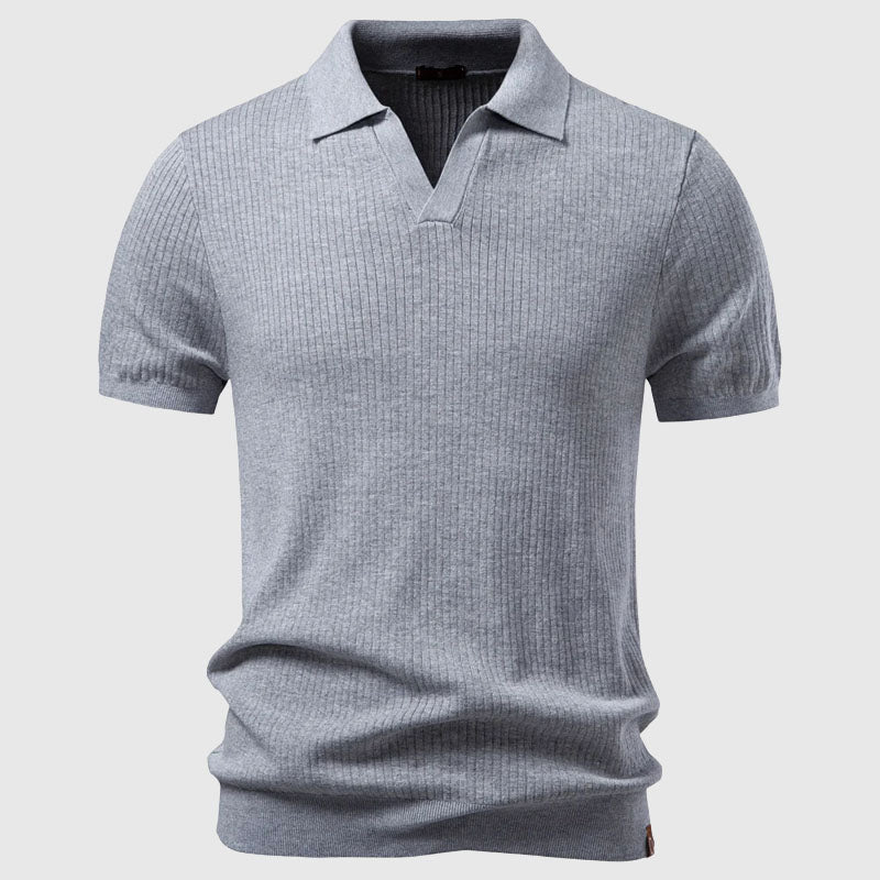 Men's Ribbed Polo Shirt
