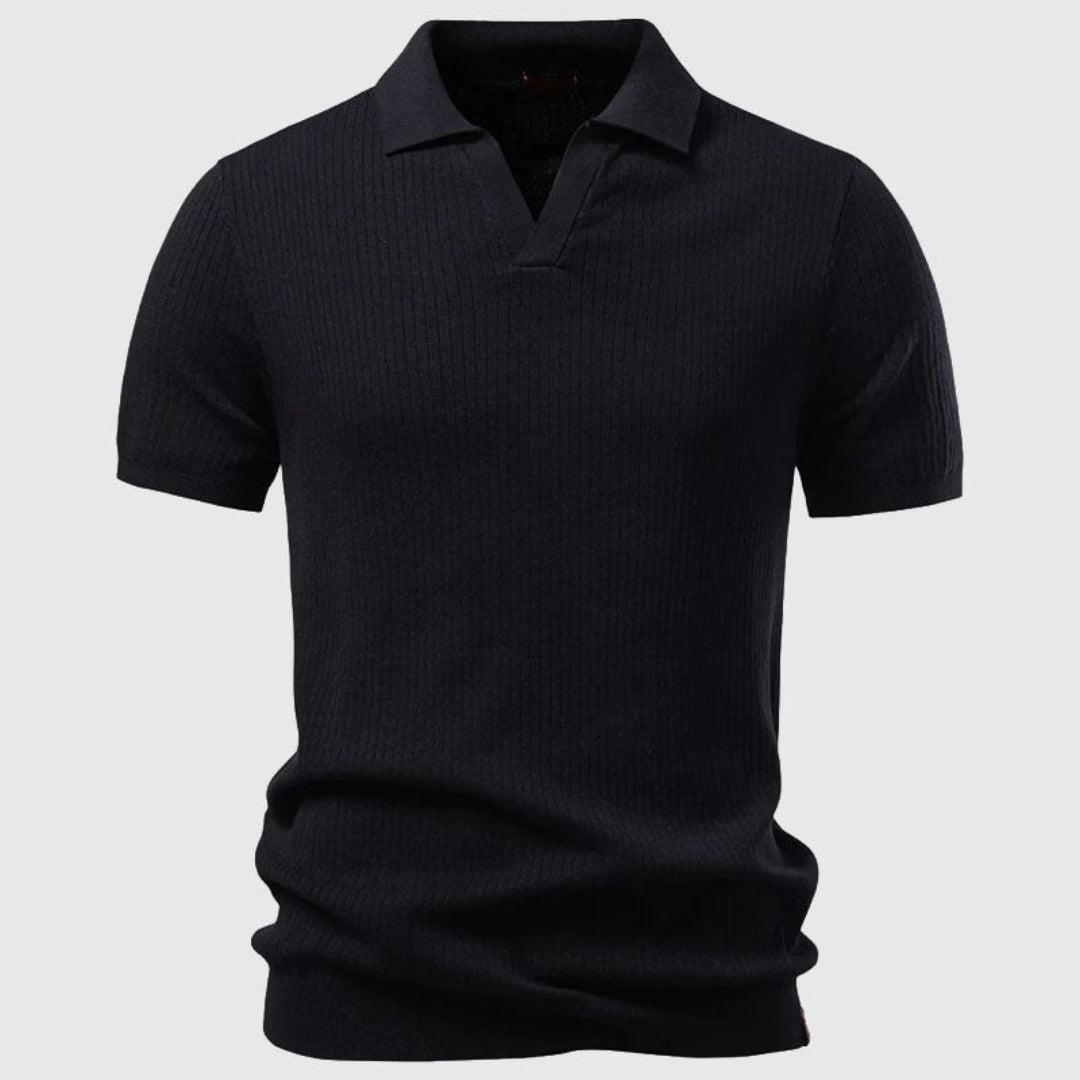 Men's Ribbed Polo Shirt