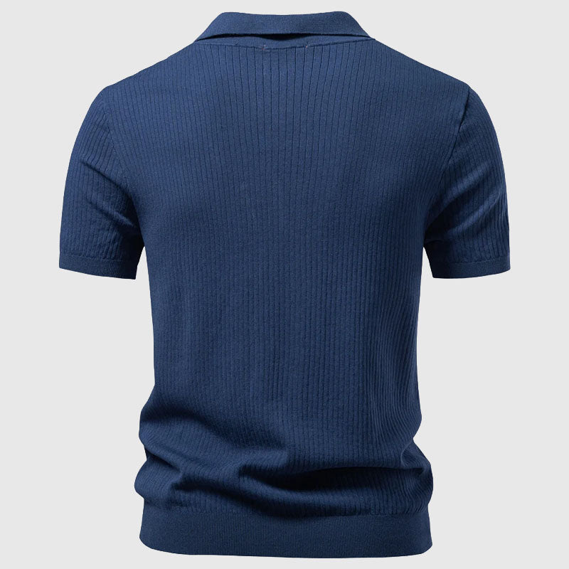 Men's Ribbed Polo Shirt