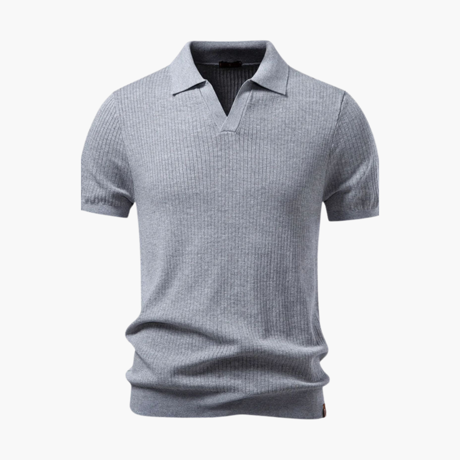 Men's Ribbed Polo Shirt and Cargo Shorts Set