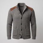 Men's Ribbed Shawl Collar Cardigan
