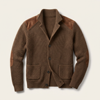 Men's Ribbed Shawl Collar Cardigan