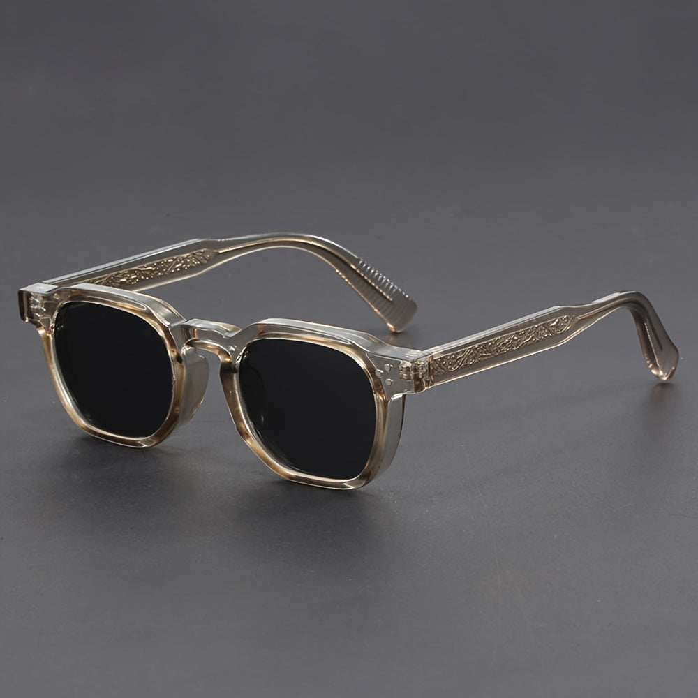 Men's Round Lens Tinted Sunglasses
