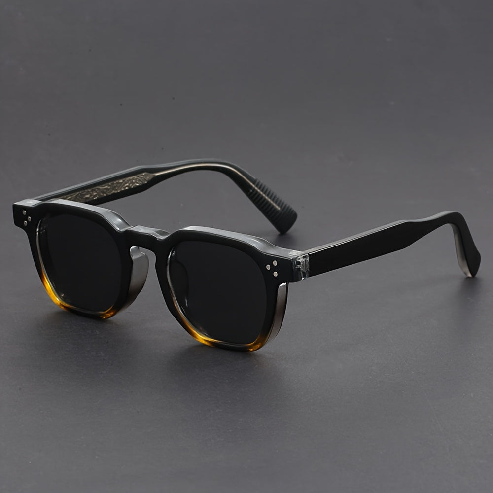Men's Round Lens Tinted Sunglasses