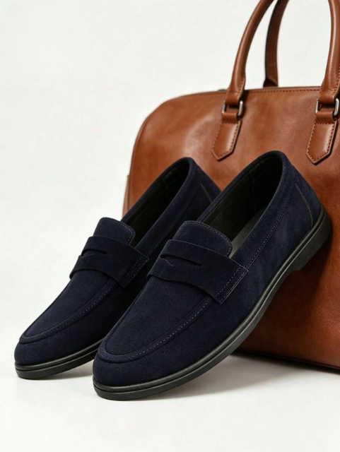 Men's Round Toe Penny Loafers