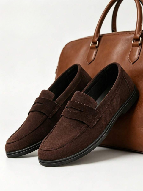 Men's Round Toe Penny Loafers