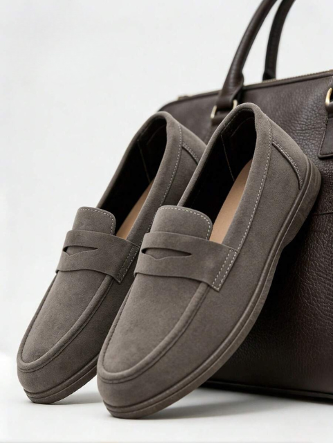 Men's Round Toe Penny Loafers