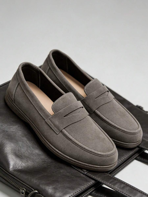 Men's Round Toe Penny Loafers