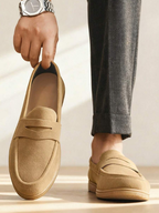 Men's Round Toe Penny Loafers