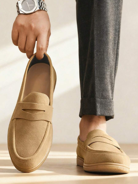 Men's Round Toe Penny Loafers