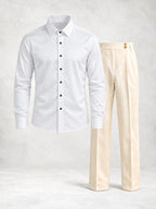 Men's Satin-Look Regular Fit Shirt & Pants Set