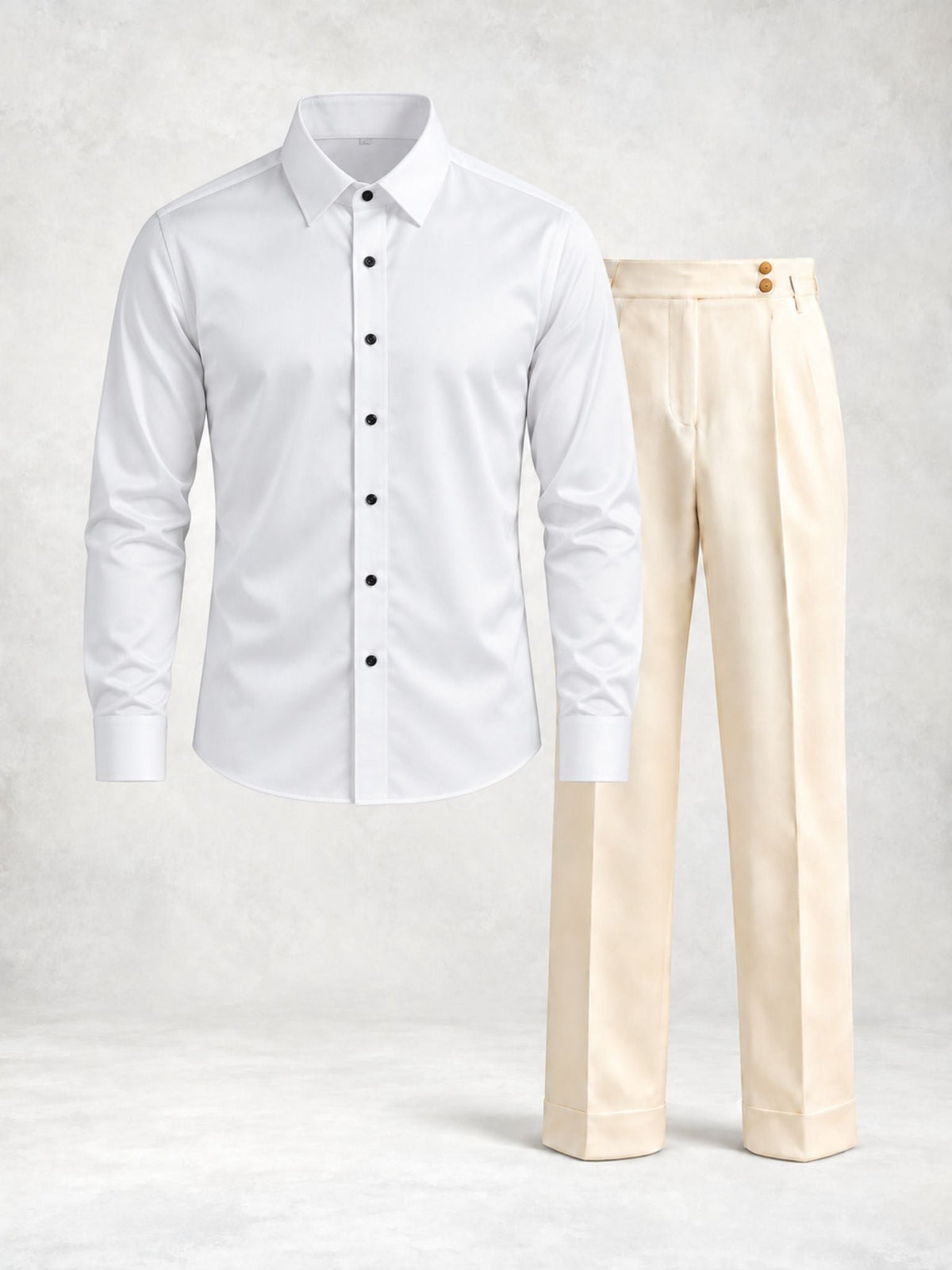 Men's Satin-Look Regular Fit Shirt & Pants Set