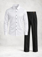 Men's Satin-Look Regular Fit Shirt & Pants Set