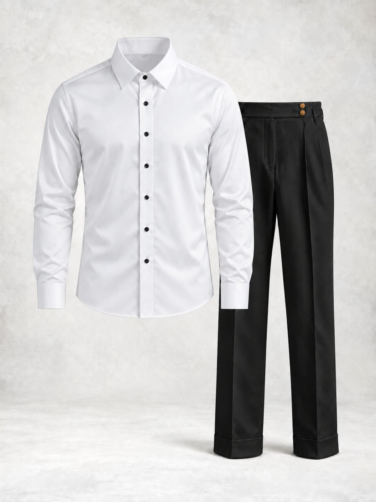 Men's Satin-Look Regular Fit Shirt & Pants Set