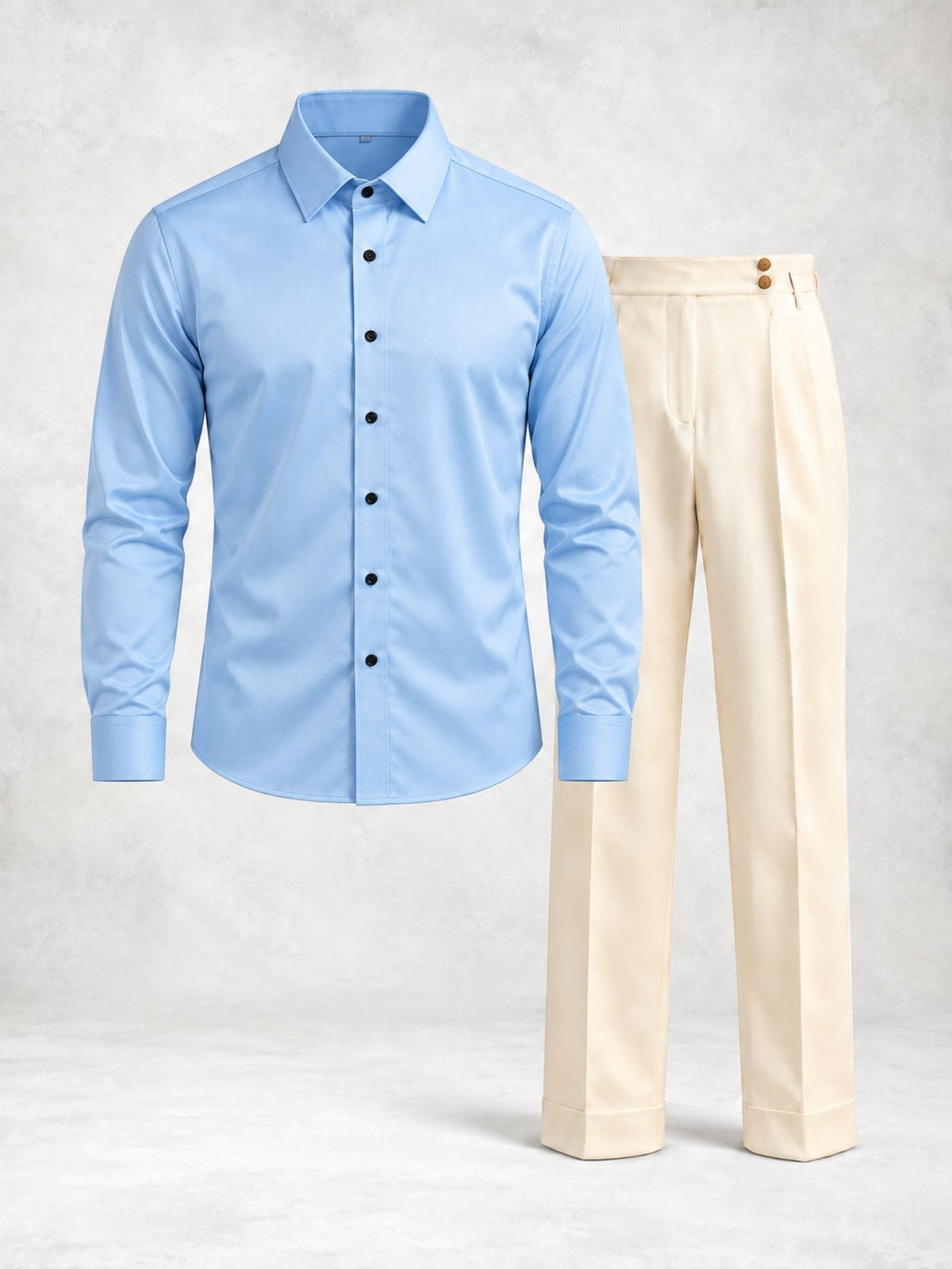 Men's Satin-Look Regular Fit Shirt & Pants Set