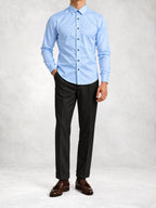 Men's Satin-Look Slim Fit Shirt Pants Set