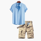 Men's Shirt and Cargo Shorts Set