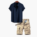 Men's Shirt and Cargo Shorts Set