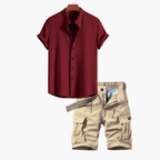 Men's Shirt and Cargo Shorts Set