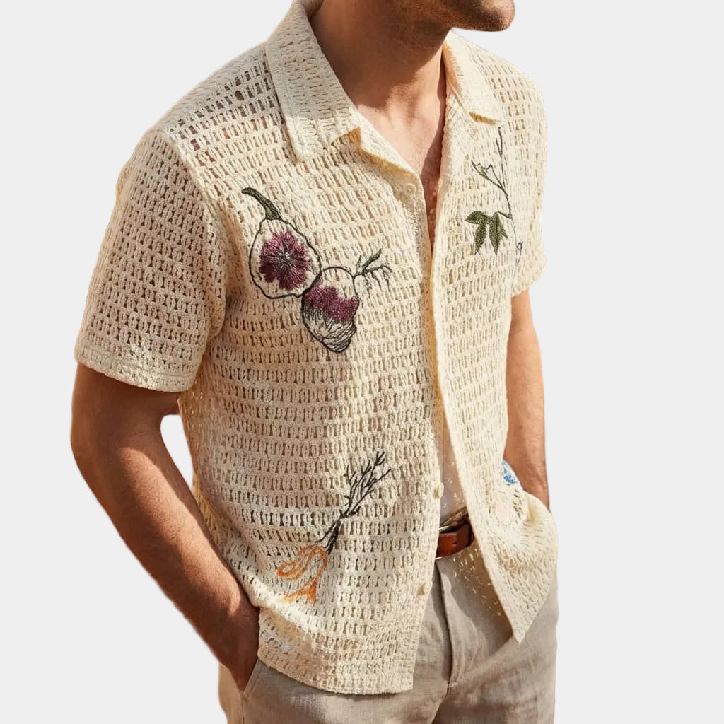 Men's Short Sleeve Button-Up Shirt