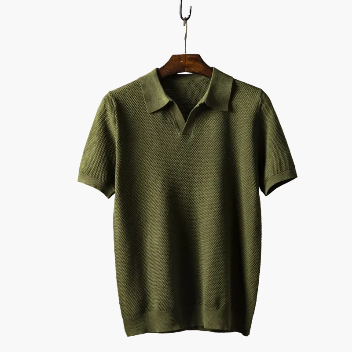 Men's Short Sleeve Polo and Pleated Shorts Set