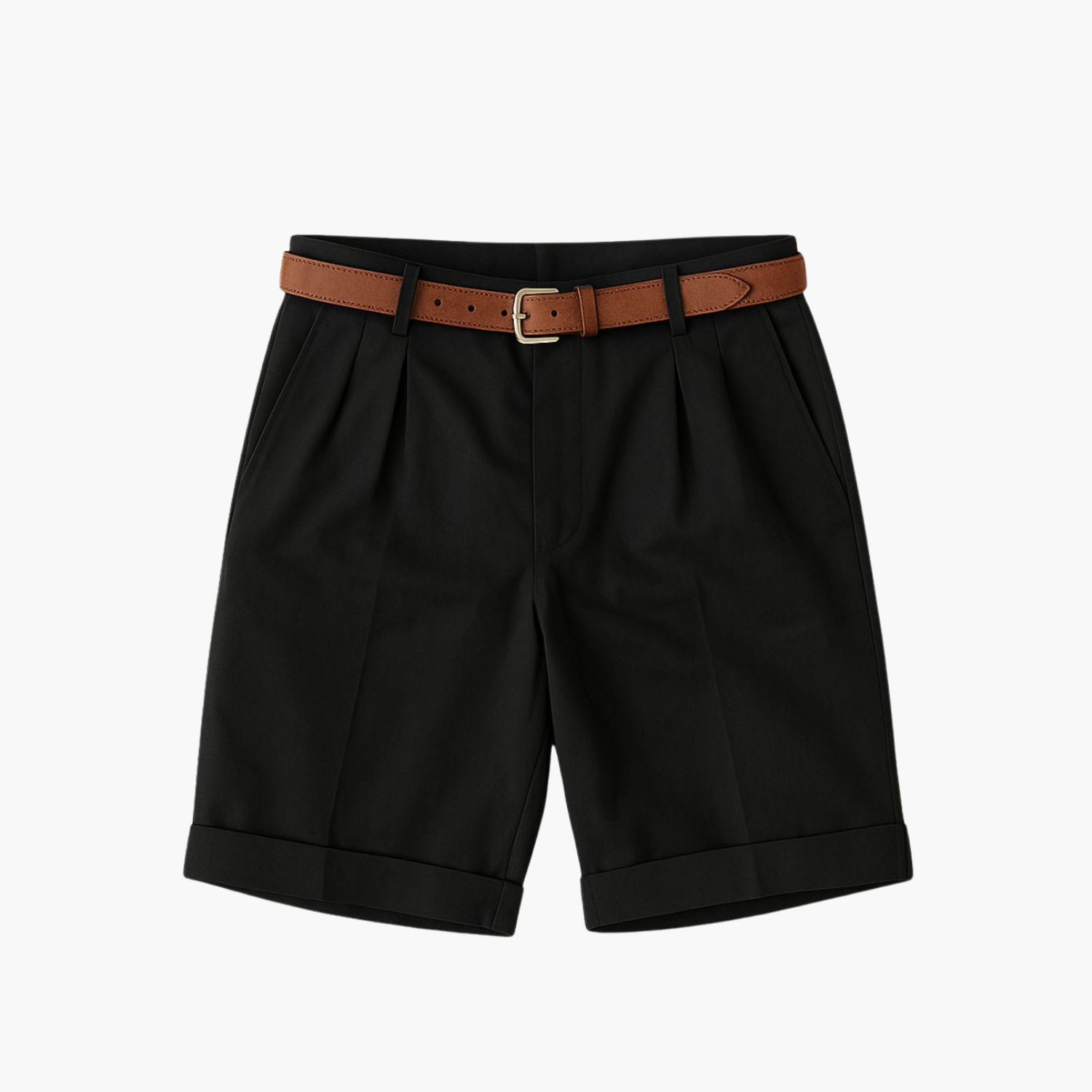 Men's Short Sleeve Polo and Pleated Shorts Set