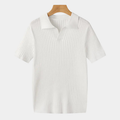 Men's Short Sleeve Ribbed Polo Shirt