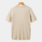 Men's Short Sleeve Ribbed Polo Shirt