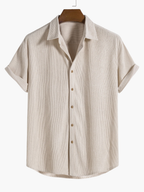 Men's Short Sleeve Shirt and Drawstring Pants Set