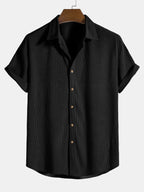 Men's Short Sleeve Textured Shirt