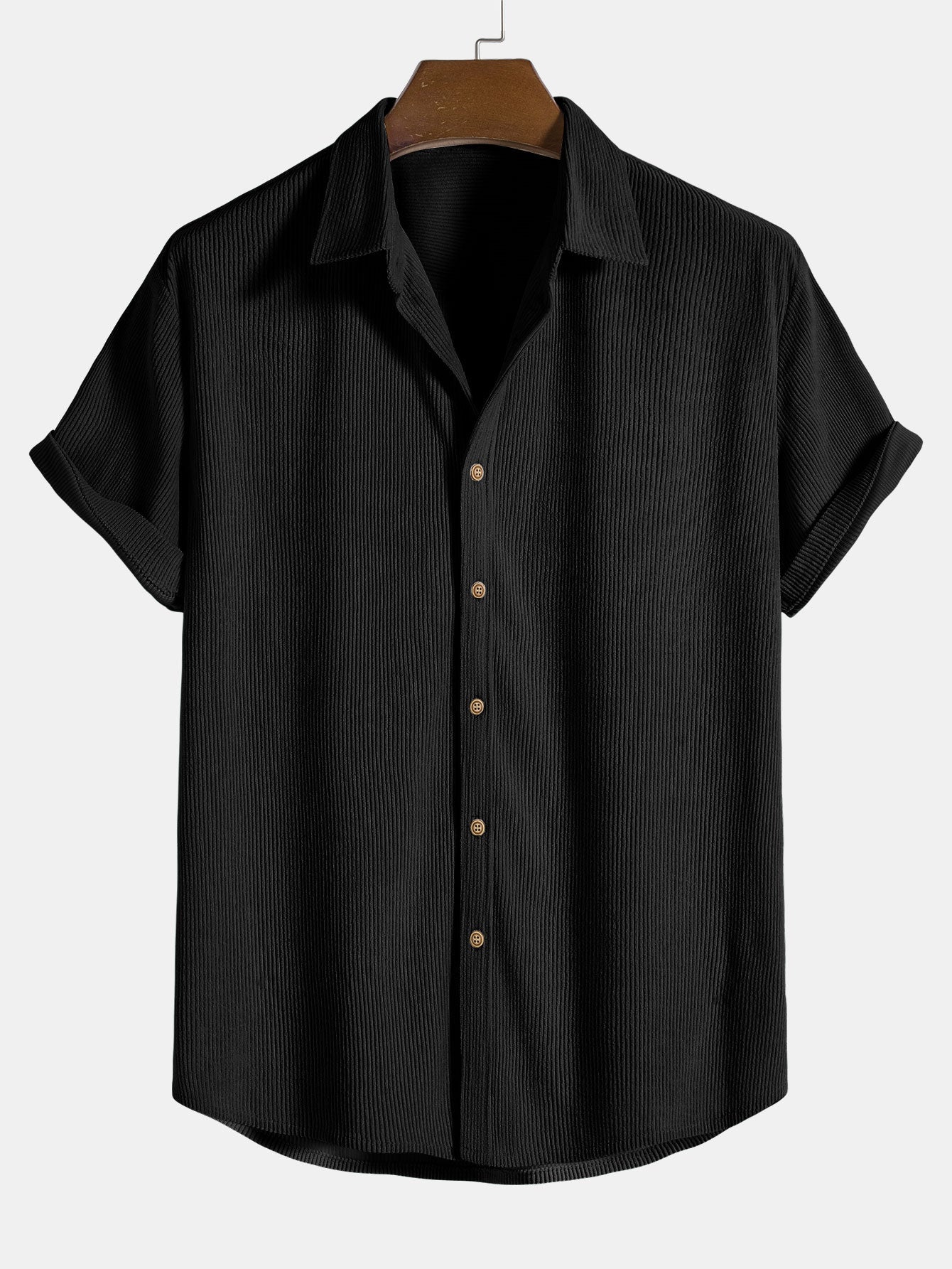 Men's Short Sleeve Textured Shirt
