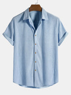 Men's Short Sleeve Textured Shirt